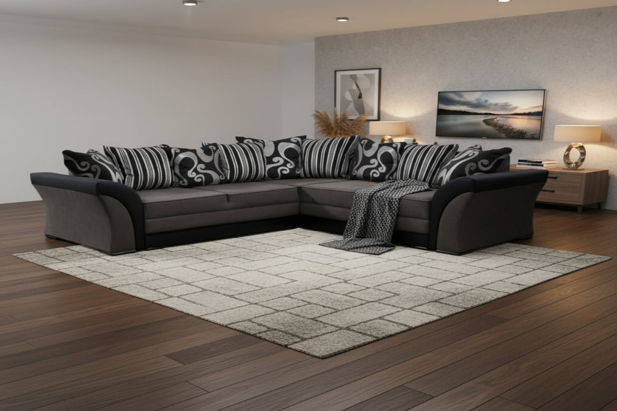 Shannon Luxury Chenille Corner Sofa – Premium Scatter Back Edition