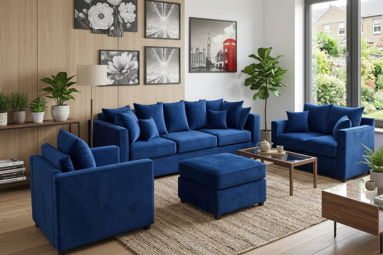 Premium Dylan 3+2 Sofa Set - Luxury Plush Fabric Design