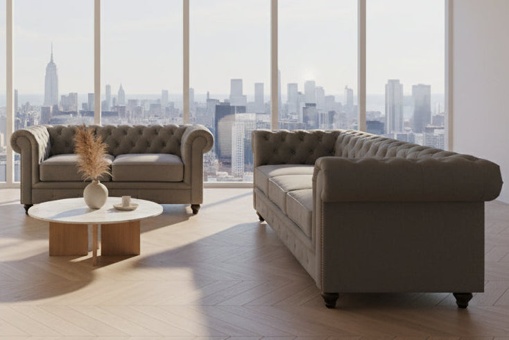 Luxury Chesterfield Sofa Set 3+2 Seater