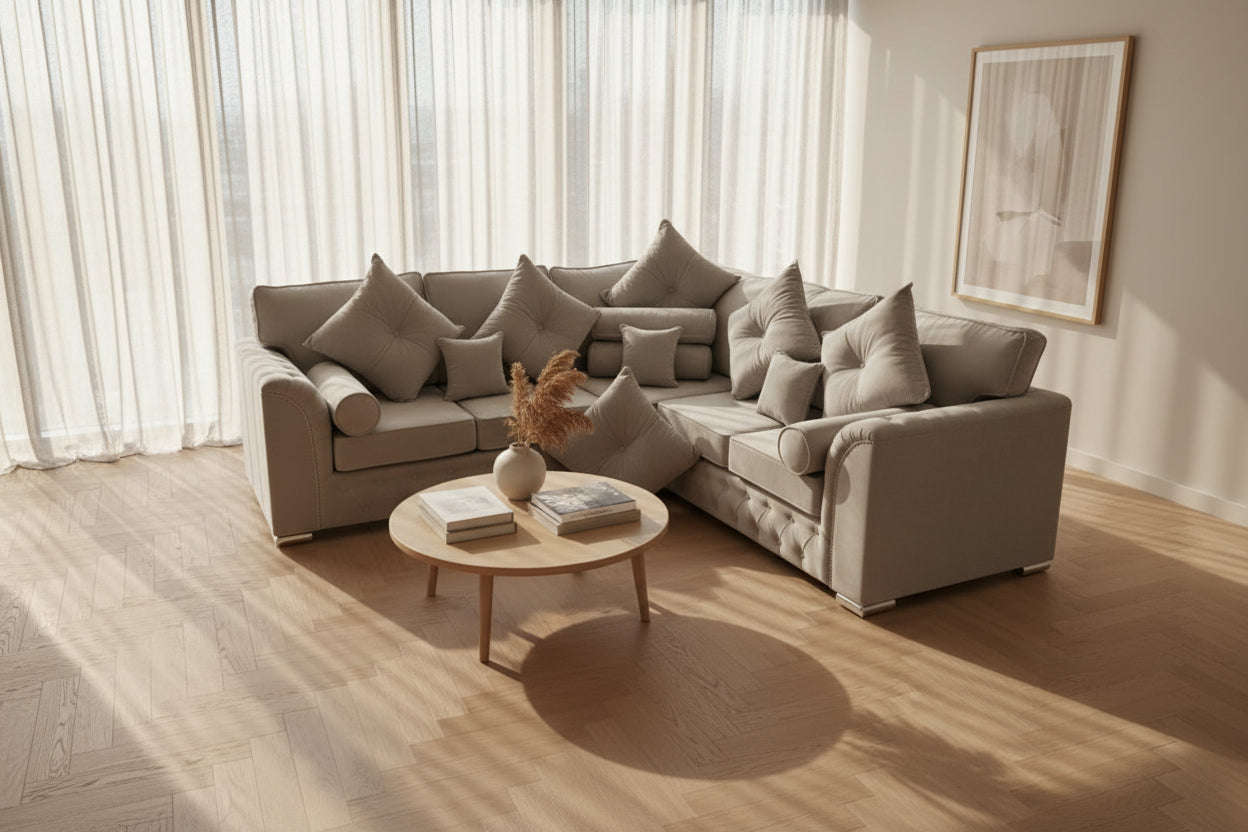 Malibu Luxury Plush Velvet Sofa Set – Available in Corner & 3+2 Seater Options